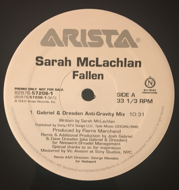 Sarah McLachlan - Fallen | Arista (82876 57206 1)