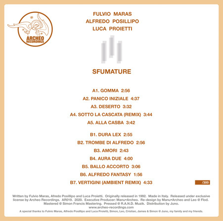 Fulvio Maras , Alfredo Posillipo , Luca Proietti - Sfumature | Archeo Recordings (AR019) - 2
