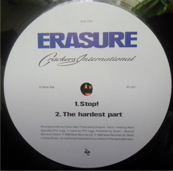 Erasure - Crackers International | Mute (12 Mute 93) - 3