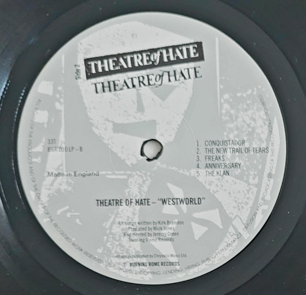 Theatre Of Hate - Westworld | Burning Rome Records (BRR 010 LP) - 4 Theatre Of Hate - Westworld | Burning Rome Records (BRR 010 LP) - 4