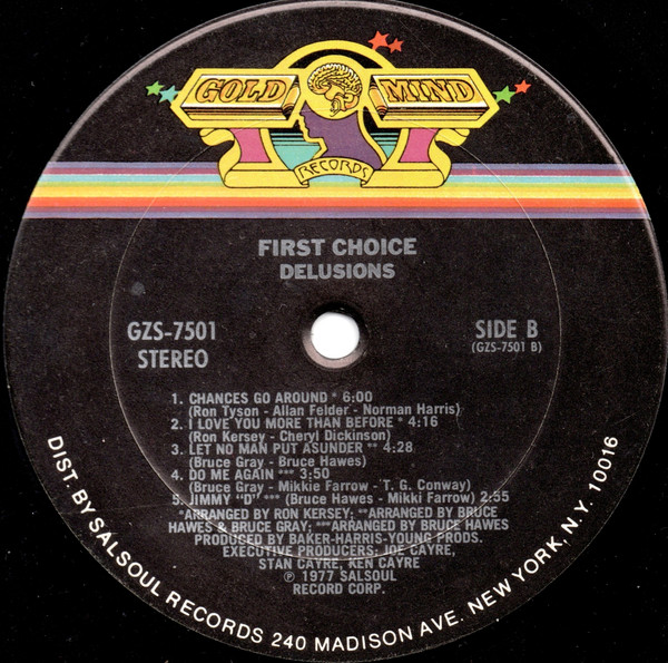 First Choice - Delusions | Gold Mind Records (GZS-7501) - 4