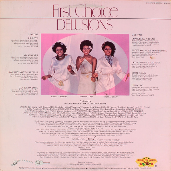 First Choice - Delusions | Gold Mind Records (GZS-7501) - 2