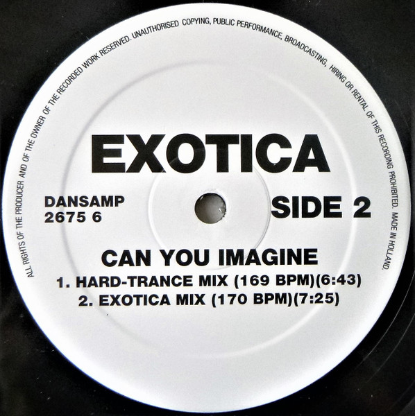 Exotica - Can You Imagine ? | Dance Pool (DANSAMP 2675 6) - 3