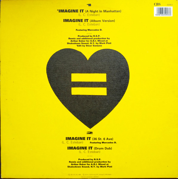 R.S.P. - Imagine It (Arthur Baker Remix) | CBS (CBS 655990-6) - 2