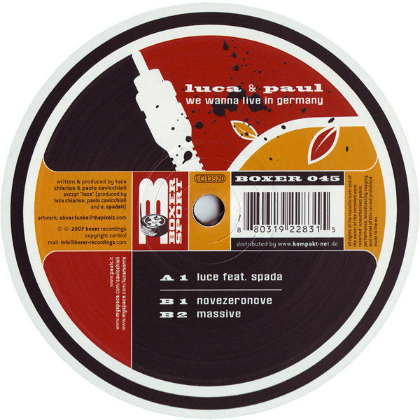 Luca & Paul - We Wanna Live In Germany | Boxer Recordings (BOXER 045)