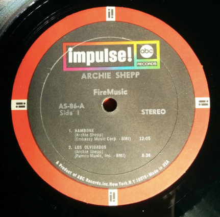 Archie Shepp - Fire Music | Impulse! (A-86) - 4