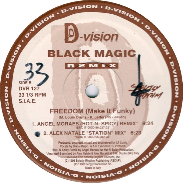 Black Magic - Freedom (Make It Funky) | D:vision Records (DVR 127) - 2
