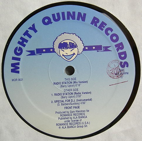 Front Page - Radio Station | Mighty Quinn Records (MQR 0021)