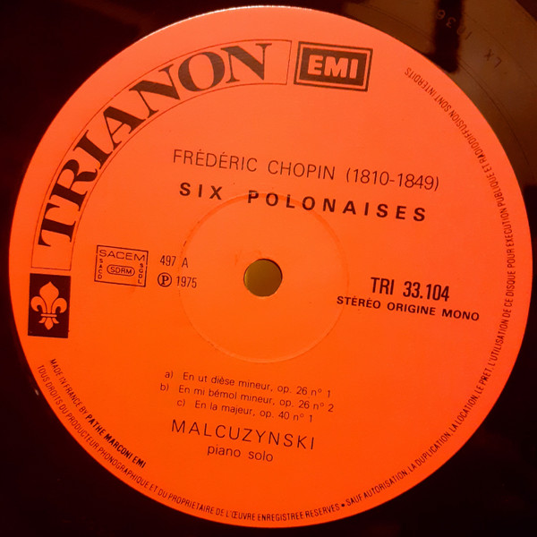 Frédéric Chopin - Witold Malcuzynsky - Six Polonaises | Trianon (2C 045-00.497) - 3
