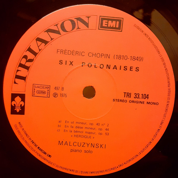 Frédéric Chopin - Witold Malcuzynsky - Six Polonaises | Trianon (2C 045-00.497) - 4