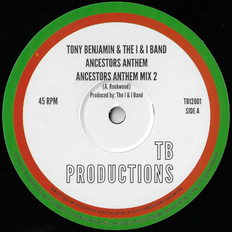 Tony Benjamin & I&I - Ancestors Anthem | TB Productions (TB12001) - main