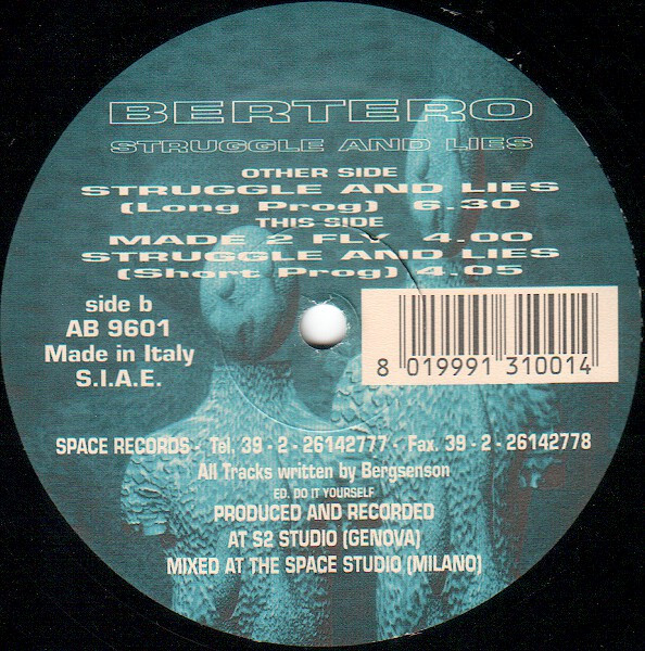 Andrea Bertero - Struggle And Lies | Space Records (AB 9601) - 3