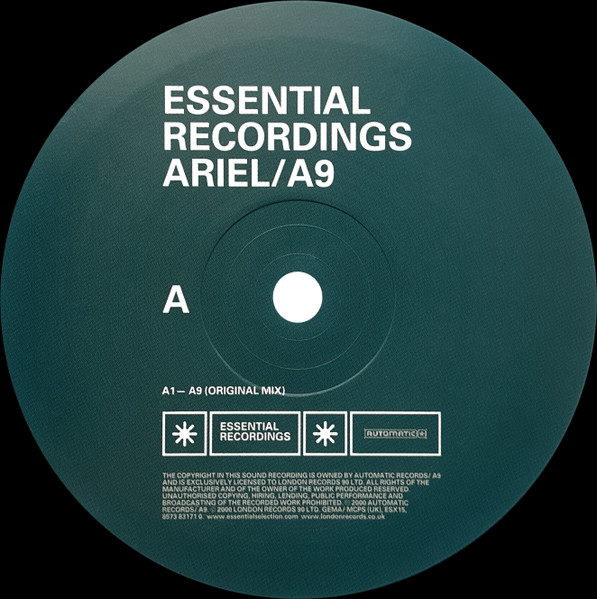 Ariel - A9 | Essential Recordings (ESX15) - 3