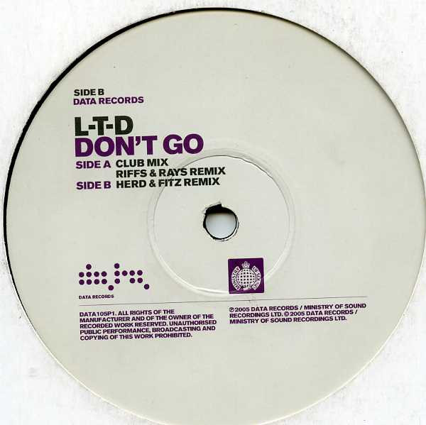 LTD - Don't Go | Data Records (DATA105P1) - main