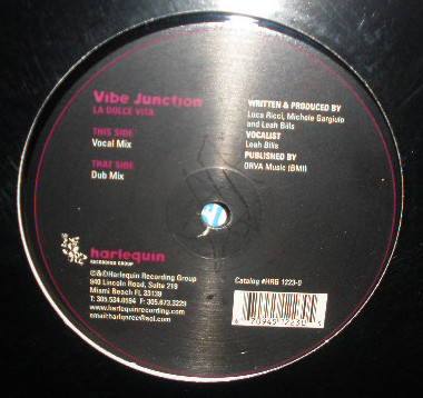Vibe Junction - La Dolce Vita | Harlequin Recording Group (HRG 1223-0)