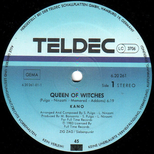 Kano - Queen Of Witches / China Star | TELDEC (6.20261) - 2