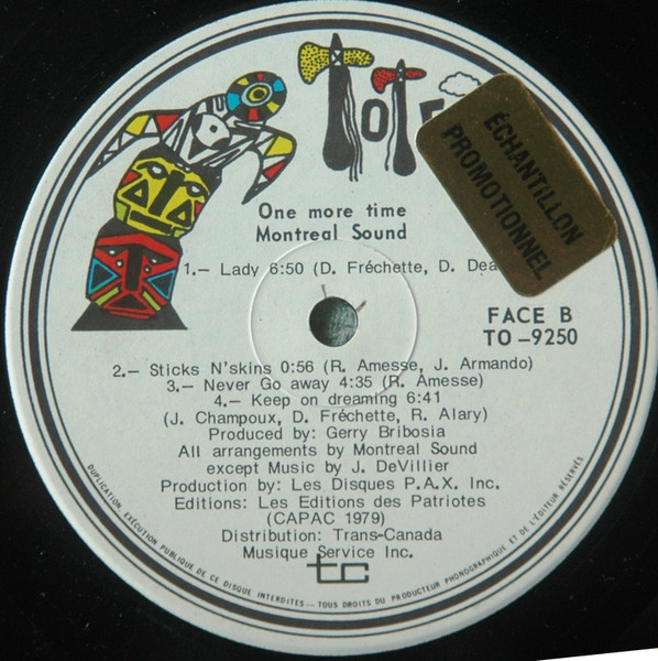 Montreal Sound - One More Time [Vinyl] | Totem (TO-9250) - 4