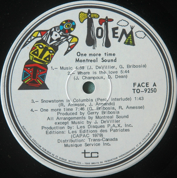 Montreal Sound - One More Time [Vinyl] | Totem (TO-9250) - 3