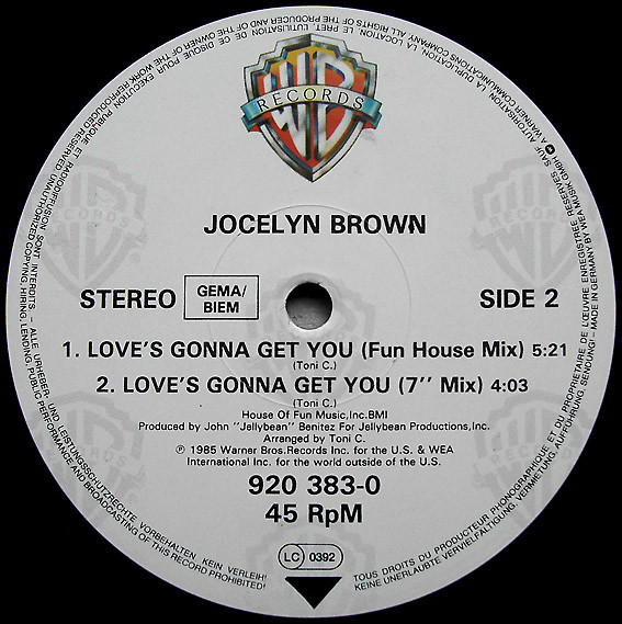 Jocelyn Brown - Love's Gonna Get You | Warner Bros. Records (920 383-0) - 3 Jocelyn Brown - Love's Gonna Get You | Warner Bros. Records (920 383-0) - 3