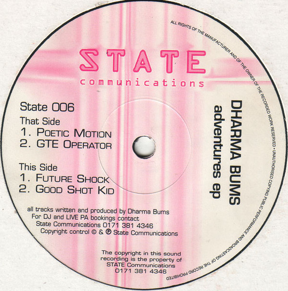 Dharma Bums - Adventures EP | State Communications (State 006)