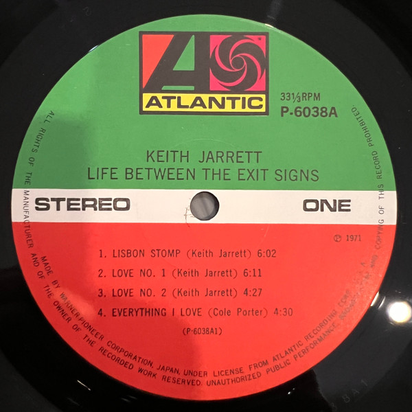 Keith Jarrett - Life Between The Exit Signs | Atlantic (P-6038A) - 4 Keith Jarrett - Life Between The Exit Signs | Atlantic (P-6038A) - 4