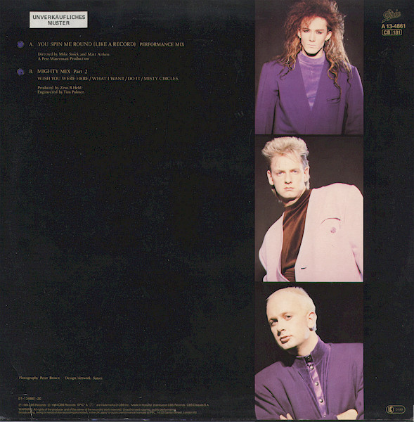 Dead Or Alive - You Spin Me Round (Like A Record) (Performance Mix) | Epic (EPCA 13.4861) - 2