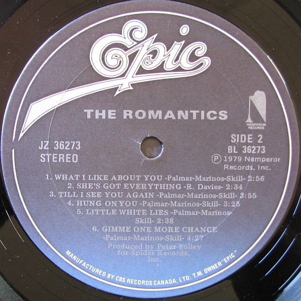 The Romantics - The Romantics | Epic (JZ 36273) - 4