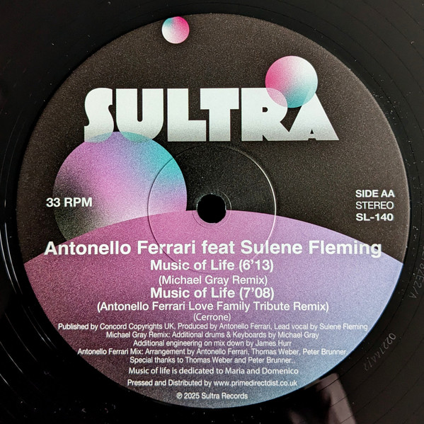 Michael Gray / Antonello Ferrari - Season High / Music Of Life | Sultra Records (SL-140) - 2