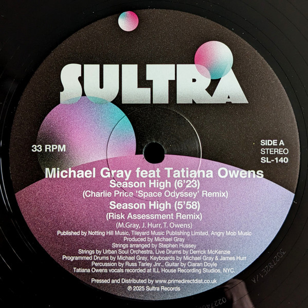 Michael Gray / Antonello Ferrari - Season High / Music Of Life | Sultra Records (SL-140)