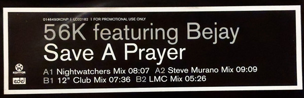 56K Featuring Bejay - Save A Prayer | Kontor Records (0146490KONP) - 4