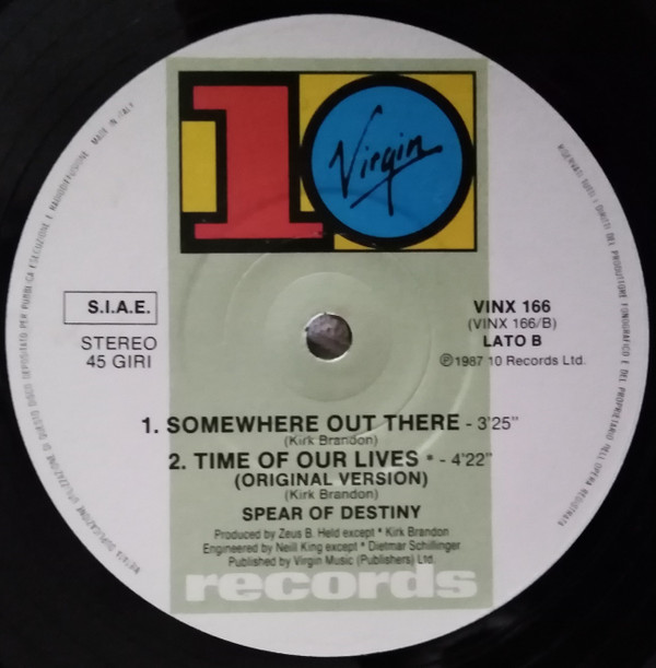 Spear Of Destiny - Strangers In Our Town | Virgin (VINX 166) - main