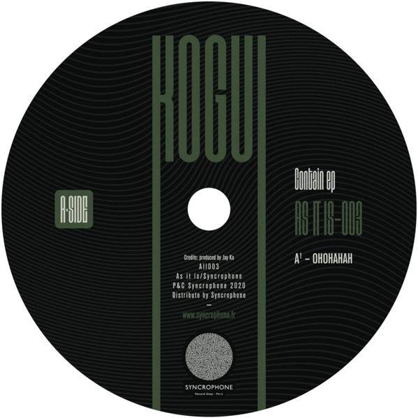 Kogui - Contain ep | As It Is (All003)