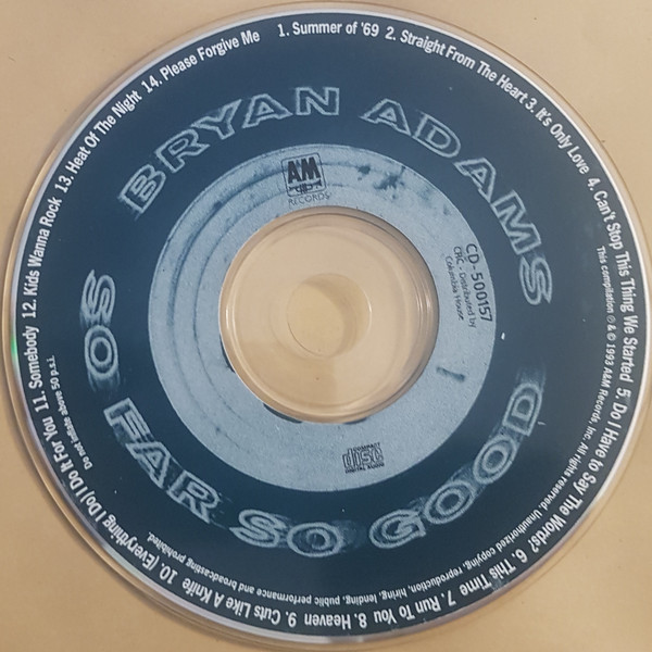 Bryan Adams - So Far So Good | A&M Records (CD 500157) - 3