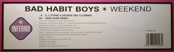 Bad Habit Boys - Weekend | Inferno (T FERN 28) - 3