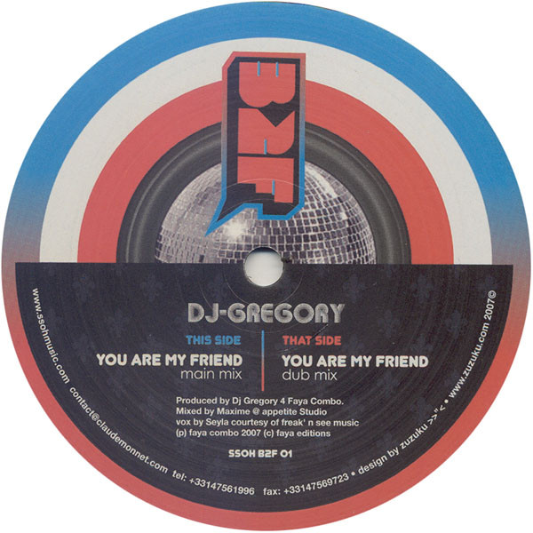 DJ-Gregory - You Are My Friend | SSOH (SSOH B2F 01) - main