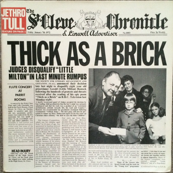 Jethro Tull - Thick As A Brick | Chrysalis (275.001) - main Jethro Tull - Thick As A Brick | Chrysalis (275.001) - main