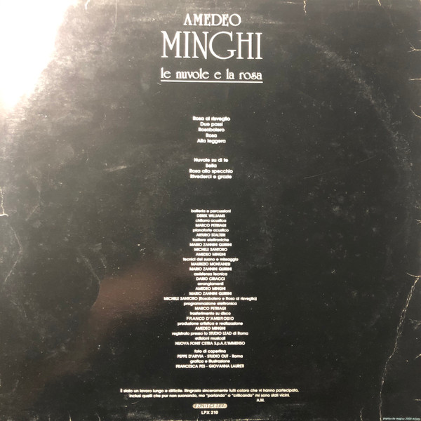 Amedeo Minghi - Le Nuvole E La Rosa | Fonit Cetra (LPX210) - main