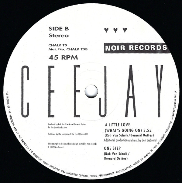 Ceejay - A Little Love (What's Going On) '89 | Noir Records (CHALK T 5) - 4