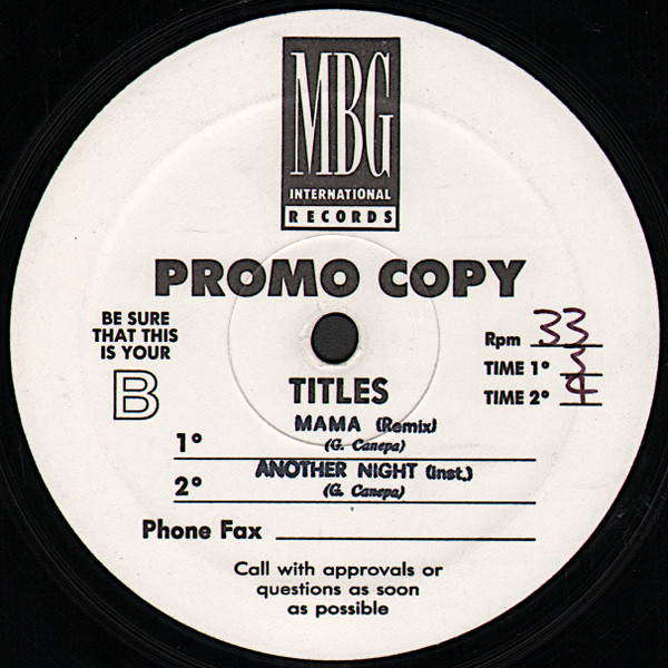 Giorgio Canepa - Another Night | MBG International Records (MBG 290) - 2