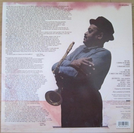 Ben Webster - At The Renaissance | Original Jazz Classics (OJC-390) - 2