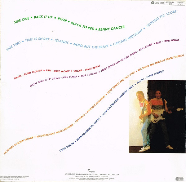 Robin Trower - Back It Up | Chrysalis (205 650 - 320) - 2