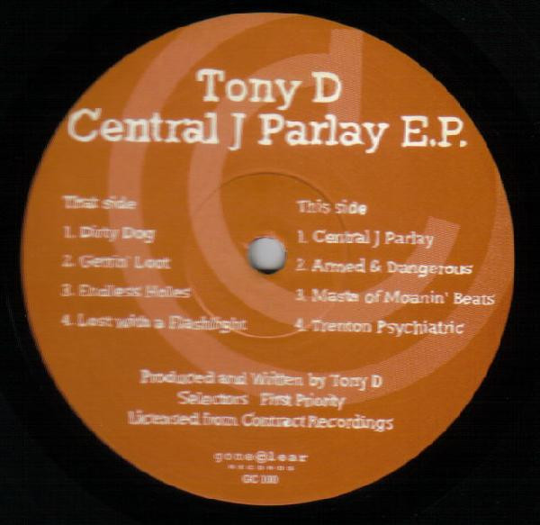 Tony D - Central J Parlay EP | Grand Central Records (GC 100) - 2 Tony D - Central J Parlay EP | Grand Central Records (GC 100) - 2