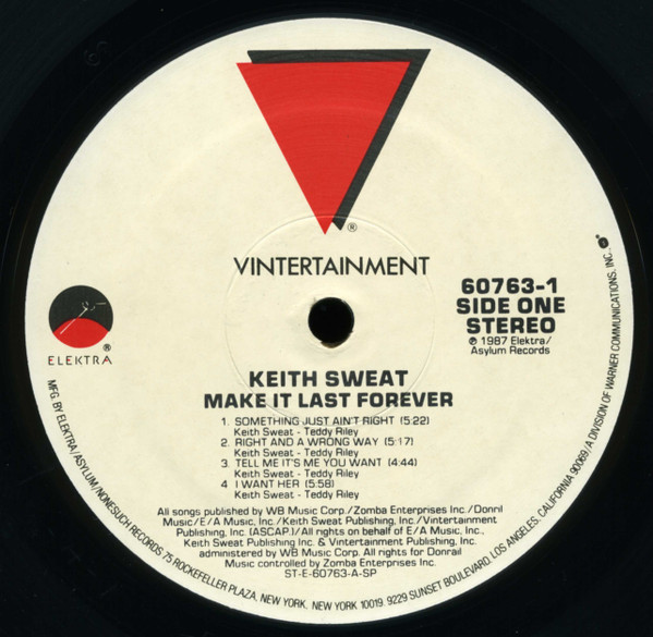Keith Sweat - Make It Last Forever | Elektra (9 60763-1)