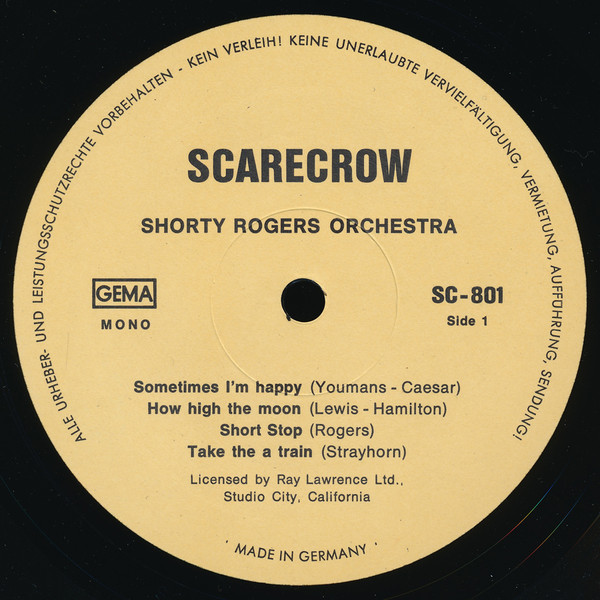 Shorty Rogers Big Band - The Shorty Rogers Big Band "Live" 1953 | Scarecrow (SC-801) - 3