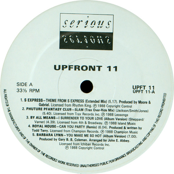 Various - Upfront Eleven | Serious Records (UPFT 11) - 3