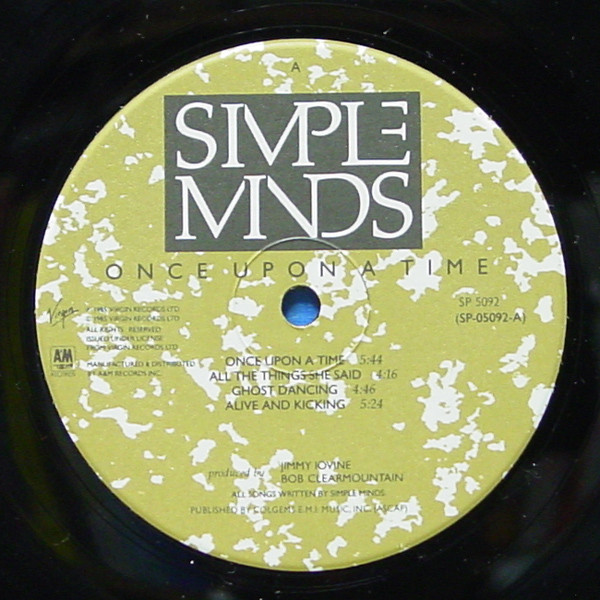 Simple Minds - Once Upon A Time | A&M Records (SP 5092) - 3 Simple Minds - Once Upon A Time | A&M Records (SP 5092) - 3