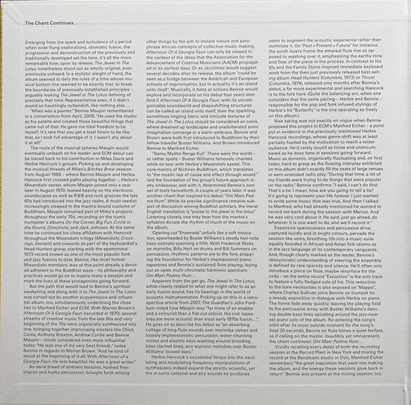 Bennie Maupin - The Jewel In The Lotus | ECM Records (ECM 1043) - 2