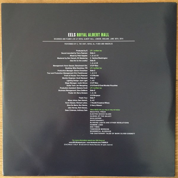 Eels - Royal Albert Hall | E Works Records (EWORKS1149LP) - 3 Eels - Royal Albert Hall | E Works Records (EWORKS1149LP) - 3