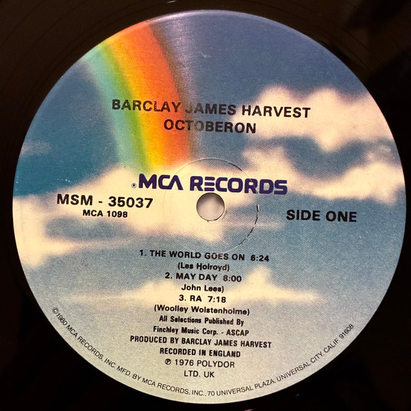 Barclay James Harvest - Octoberon | MCA Records (MSM-35037) - 3