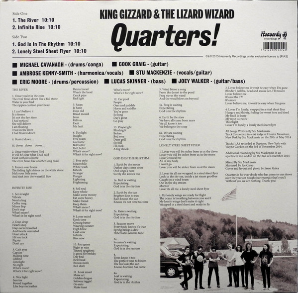King Gizzard And The Lizard Wizard - Quarters! | Heavenly (HVNLP114) - main